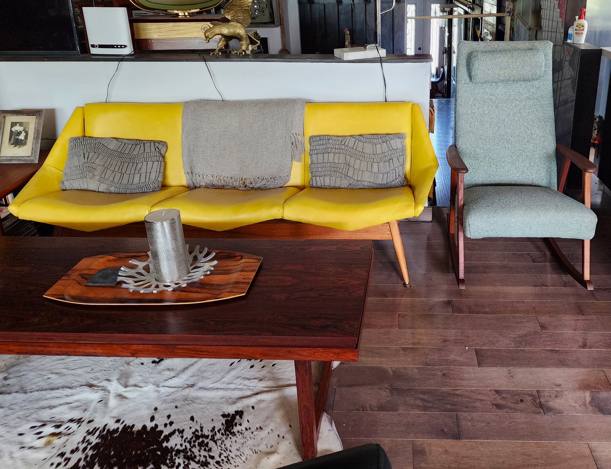 REFINISHED Swedish Mid-Century Modern Teak Rocking Chair by Johanson
