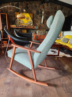 REFINISHED Swedish Mid-Century Modern Teak Rocking Chair by Johanson 7