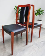 2 RESTORED Swedish MCM Rosewood Chairs by Nils Jonsson for Hugo Troeds 1