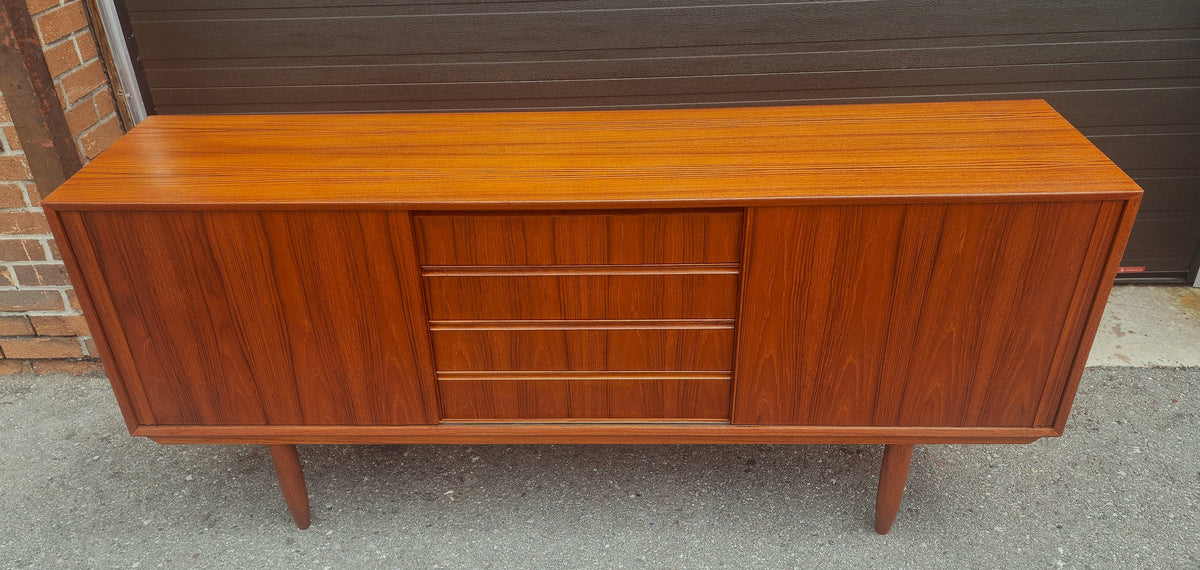 REFINISHED Swedish Mid Century Modern Teak Sideboard 68.5