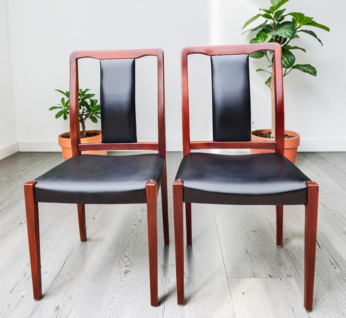 2 RESTORED Swedish MCM Rosewood Chairs by Nils Jonsson for Hugo Troeds