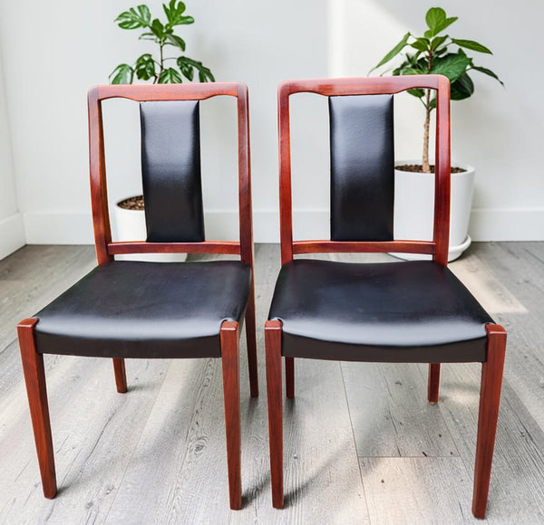 2 RESTORED Swedish MCM Rosewood Chairs by Nils Jonsson for Hugo Troeds