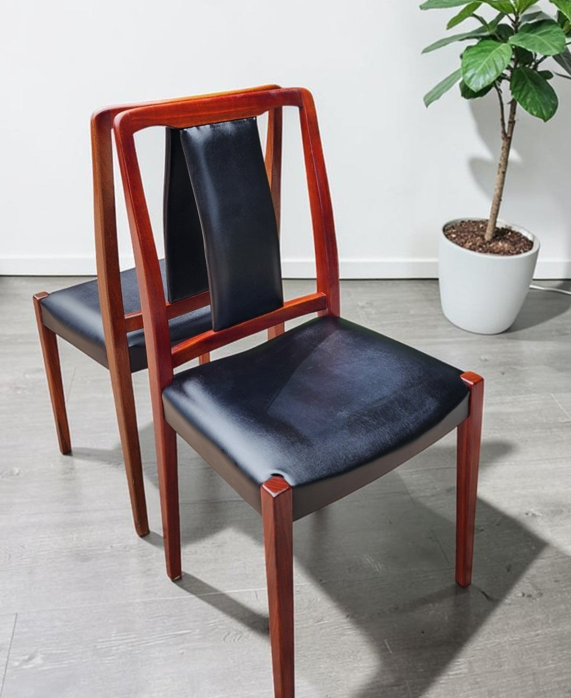 2 RESTORED Swedish MCM Rosewood Chairs by Nils Jonsson for Hugo Troeds