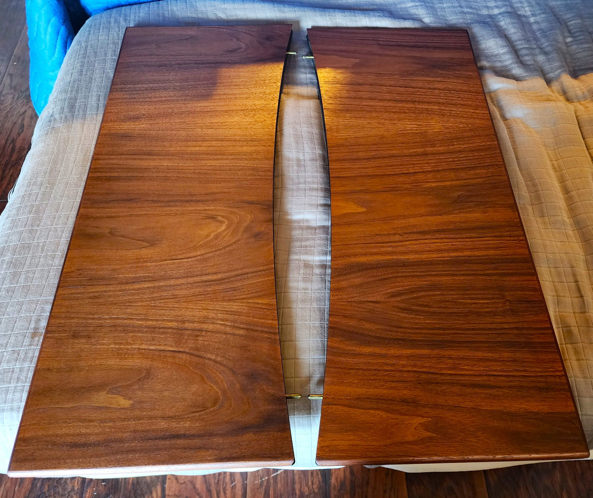 REFINISHED Mid Century Modern Walnut Extendable Dining Table 62.5