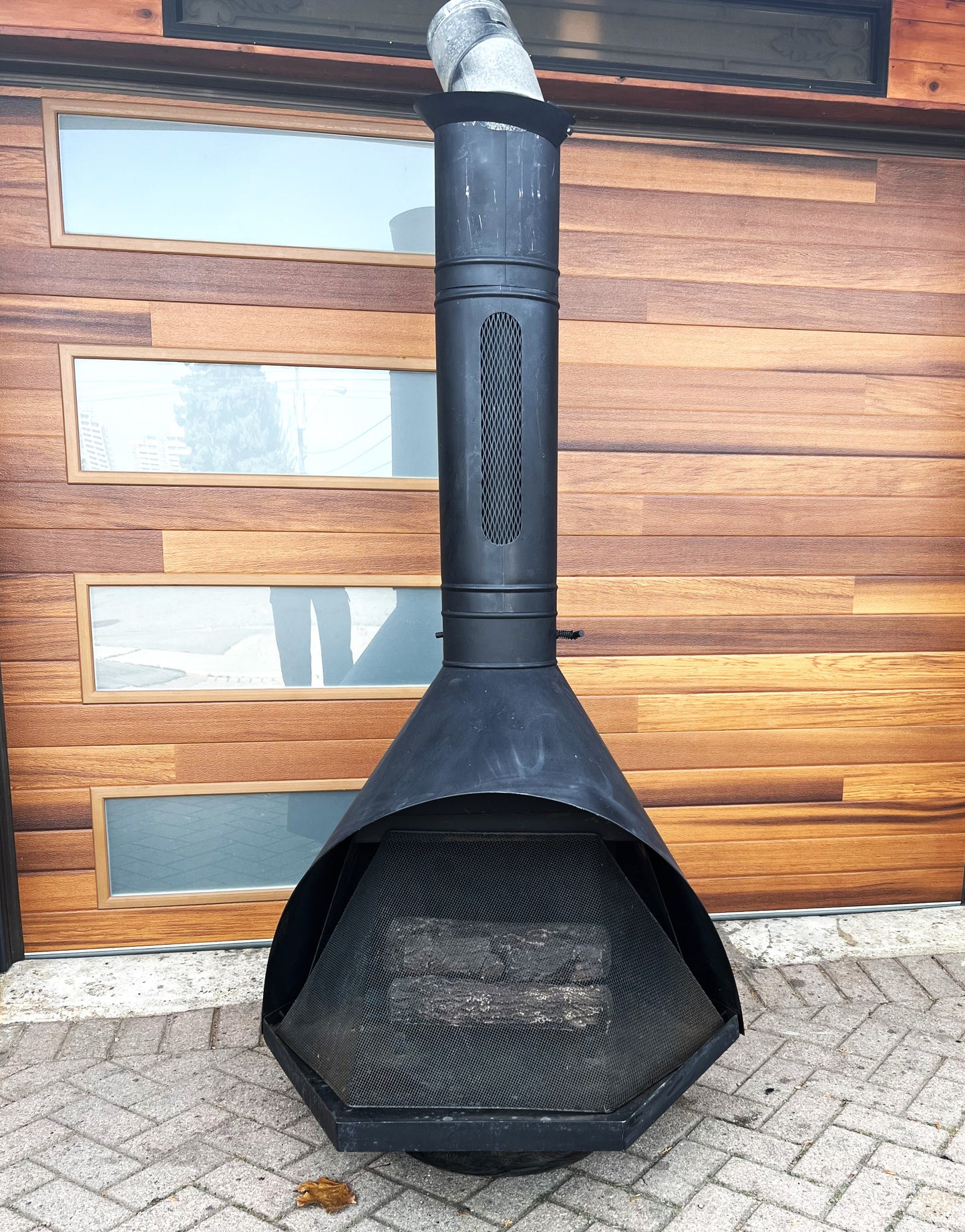 COMING***Vintage Mid Century Modern Acorn Fireplace Freestanding Cone shaped GAS
