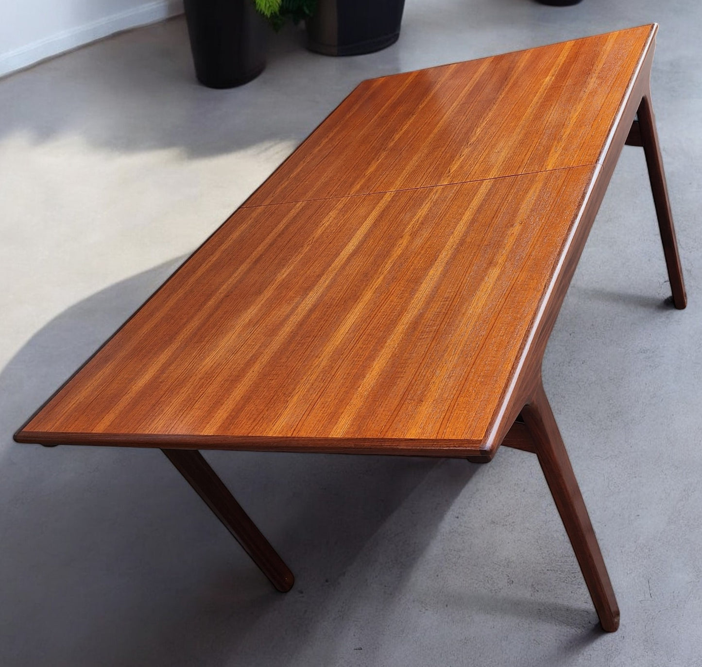 REFINISHED Mid Century Modern Teak & Afromosia Extension Table by McIntosh, UK 56"-74"