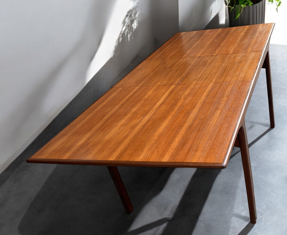 REFINISHED Mid Century Modern Teak & Afromosia Extension Table by McIntosh, UK 56