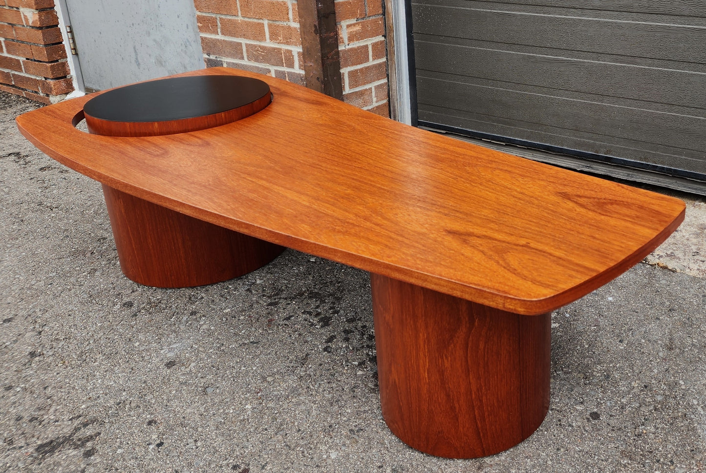 REFINISHED Mid Century Modern Teak Martini Coffee Table by RS Associates