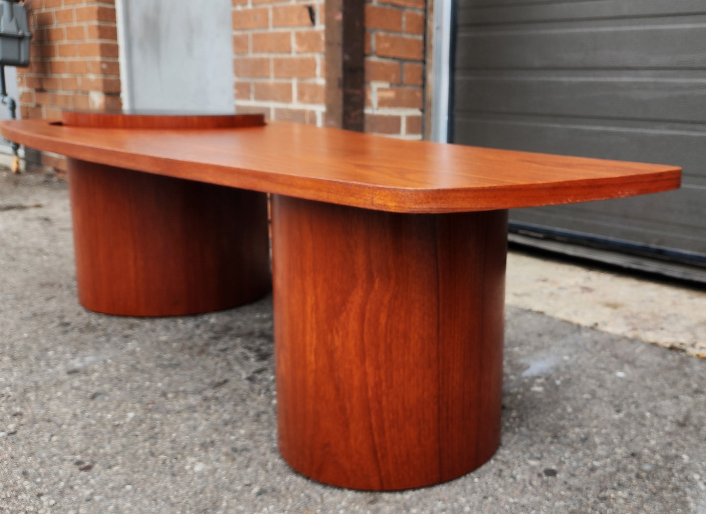REFINISHED Mid Century Modern Teak Martini Coffee Table by RS Associates