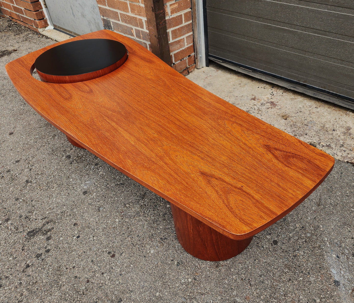 REFINISHED Mid Century Modern Teak Martini Coffee Table by RS Associates