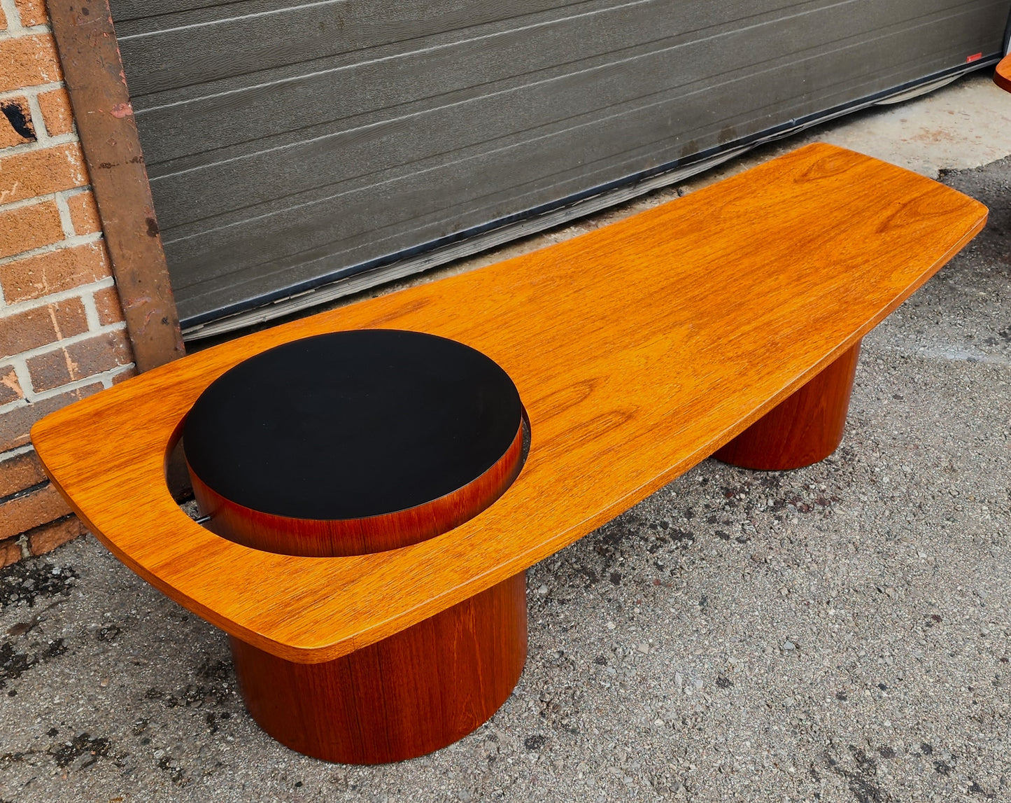 REFINISHED Mid Century Modern Teak Martini Coffee Table by RS Associates