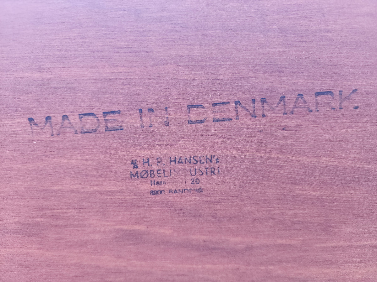 REFINISHED Danish Mid Century Modern Teak Credenza by H.P. Hansen, 86.5