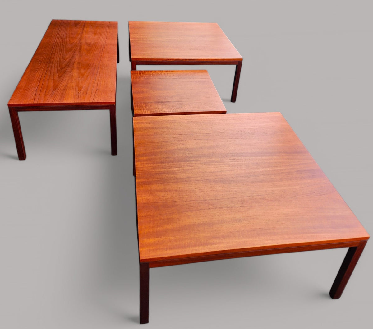 REFINISHED Mid Century Modern Teak Coffee Table Square by Reff