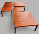 REFINISHED Mid Century Modern Teak Coffee Table Square by Reff 4