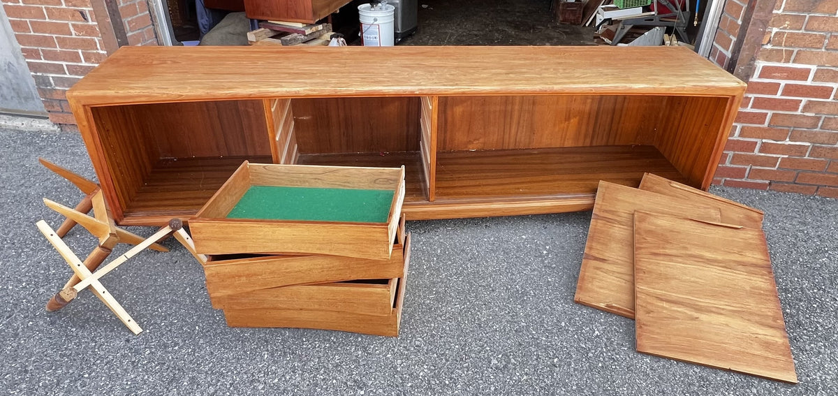 REFINISHED Danish Mid Century Modern Teak Sideboard by Gunni Omann 94.5