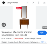 REFINISHED Danish Mid Century Modern Teak Cabinet & Mirror 12