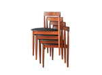 REFINISHED Danish MCM ROUNDETTE Teak Extension Table & 4 Chairs by Hans Olsen 13