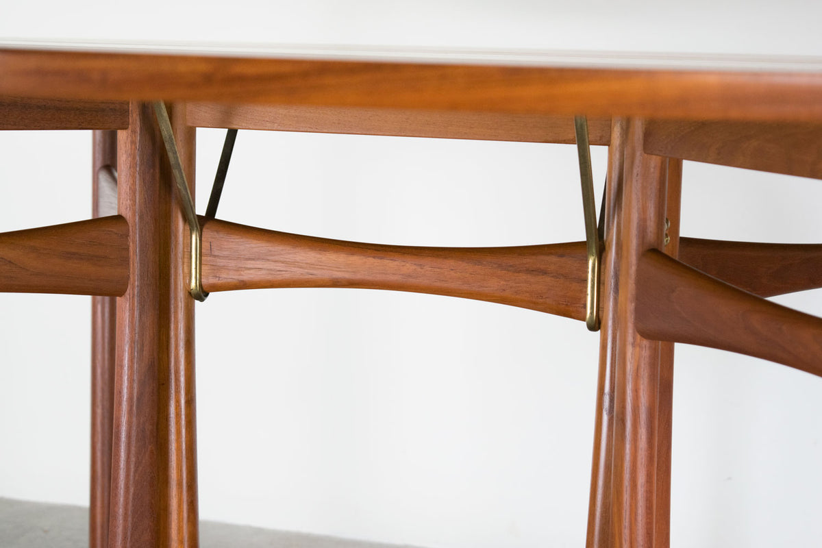 Danish MCM Teak Table by P.Hvidt & O.Mölgaard-Nielsen & 6 chairs by Finn Juhl for France & Søn