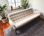 REFINISHED Mid Century Modern R.Huber Teak Scoop Sofa 10