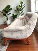 REFINISHED Mid Century Modern R.Huber Teak Scoop Sofa 3