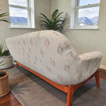 REFINISHED Mid Century Modern R.Huber Teak Scoop Sofa 5