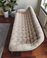 REFINISHED Mid Century Modern R.Huber Teak Scoop Sofa 6