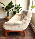 REFINISHED Mid Century Modern R.Huber Teak Scoop Sofa 7