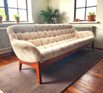REFINISHED Mid Century Modern R.Huber Teak Scoop Sofa 9