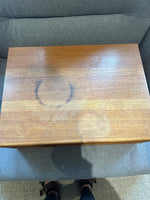 REFINISHED Mid Century Modern Teak Bed w Floating Nightstands Queen 12