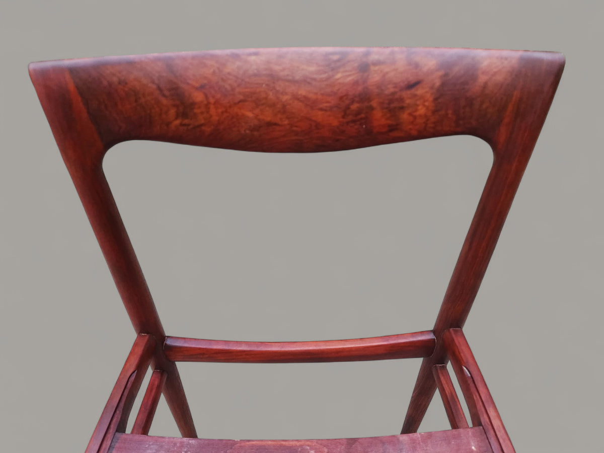 2 REFINISHED will be REUPHOLSTERED Mid Century Modern Rosewood Chairs by Lübke