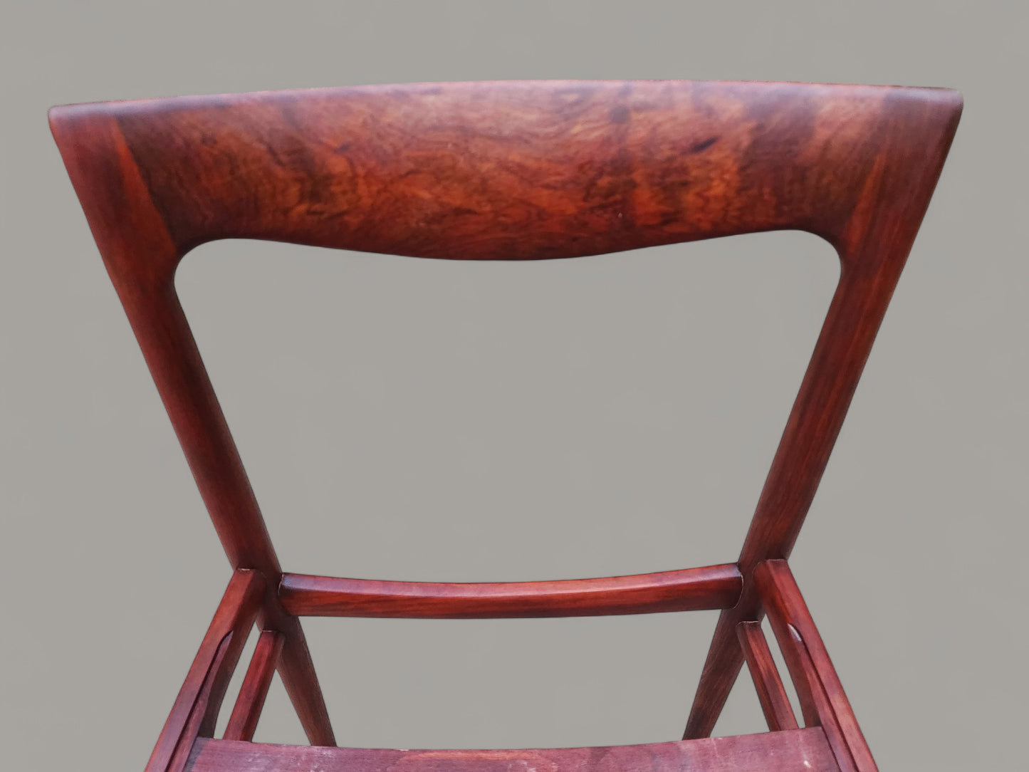 2 REFINISHED will be REUPHOLSTERED Mid Century Modern Rosewood Chairs by Lübke