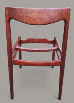 2 REFINISHED will be REUPHOLSTERED Mid Century Modern Rosewood Chairs by Lübke 13