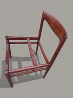 2 REFINISHED will be REUPHOLSTERED Mid Century Modern Rosewood Chairs by Lübke 16