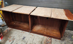 REFINISHED Mid Century Modern Walnut Cabinet w Shelving 79