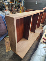 REFINISHED Mid Century Modern Walnut Cabinet w Shelving 79