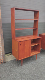 REFINISHED Danish Mid Century Modern Teak Cabinet w Shelving /Divider 11
