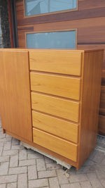 Mid Century Modern Teak Wardrobe or Gentleman's Chest 48