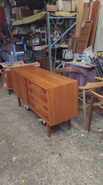 REFINISHED Danish MCM Teak Sideboard Buffet 60