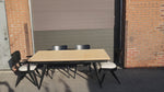 REFINISHED R. Spanner PASADENA Table, Buffet, Server w Cork Tops & 4 Chairs 16