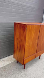 REFINISHED Mid Century Modern Teak Wardrobe or Gentleman's Chest 42