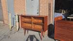 REFINISHED Mid Century Modern Teak Display Bookcase 4 ft 19
