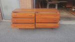 REFINISHED Mid Century Modern Teak Dresser w 6 Drawers 12