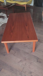 REFINISHED Danish Mid Century Modern Teak Coffee Table Large by Furbo 52