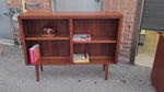 REFINISHED Mid Century Modern Walnut Display Bookcase Narrow 49