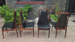4 RESTORED Danish Mid Century Modern Rosewood Chairs 11