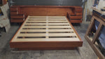 REFINISHED Danish MCM Teak Bed w Nightstands Queen by Komfort 11