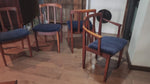4 REFINISHED REUPHOLSTERED MCM Walnut Chairs by Honderich 20