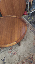 REFINISHED Mid Century Modern Walnut Round Coffee Table by Deilcraft D38