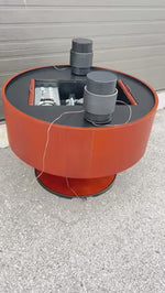 REFINISHED MCM Electrohome Circa 75 Model 703 Circular Stereo Console w Speakers 17