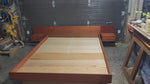 REFINISHED Mid Century Modern Teak Bed w Floating Nightstands Queen 10